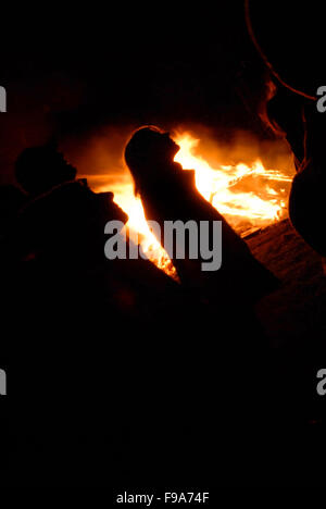 Bonfire Night, Matfen, Northumberland Banque D'Images