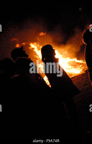 Bonfire Night, Matfen, Northumberland Banque D'Images