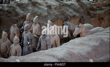 Les Guerriers en terre cuite de Xi'an, Chine Banque D'Images