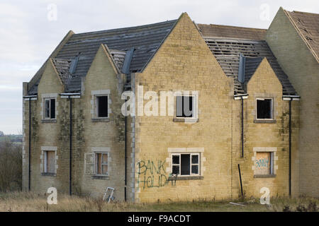 Vandalisé Manor House en Angleterre Banque D'Images