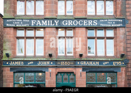 James et John Graham l'épicerie traditionnelle à Penrith Cumbria Lake District UK Banque D'Images