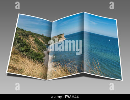 Afficher le long de la ligne de falaise de la mer Baltique jusqu'à la Cap Arkona, Ruegen Island, Mecklembourg-Poméranie-Occidentale, Allemagne, Europe Banque D'Images