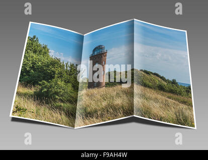 L'ex-Marinepeilturm est situé au cap Arkona, Ruegen Island, Mecklembourg-Poméranie-Occidentale, Allemagne, Europe Banque D'Images