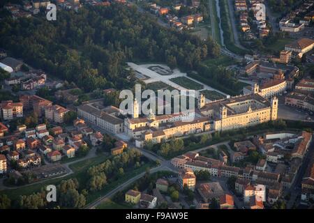 Vue aérienne du palais de Colorno, Parme, Emilie-Romagne, Italie Banque D'Images