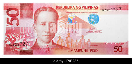 Le 15 octobre, 2014 - 50 billets peso philippin (crédit Image : © Andrey Nekrasov/ZUMA/ZUMAPRESS.com) fil Banque D'Images