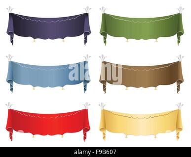 Les panneaux pour Rideau placer du texte vector set Illustration de Vecteur