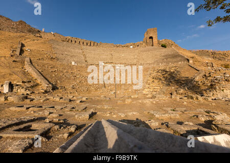 Théâtre de Pergame au coucher du soleil. Pergamon était une ancienne ville grecque Banque D'Images