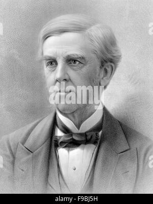 Oliver Wendell Holmes Sr., médecin américain, poète, professeur, conférencier et auteur, basé à Boston. Banque D'Images