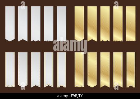 Ruban blanc vertical modèle vintage Illustration de Vecteur