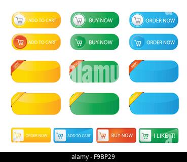 Achetez bouton web design vector set Illustration de Vecteur
