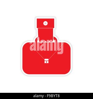 Sur le papier autocollant élégant cas tenir la main Illustration de Vecteur