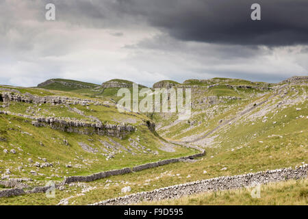 Malham Lings de Malham Cove, dans le Yorkshire Dales National Park, North Yorkshire, England, UK Banque D'Images