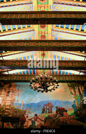 La murale Prix à l'intérieur de l'édifice du Palais de comté de Santa Barbara en Californie à Santa Barbara Banque D'Images