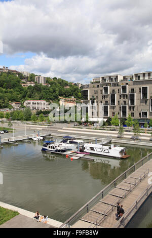 France Rhône-Alpes Lyon Parc de la Confluence nouveau développement urbain, Banque D'Images