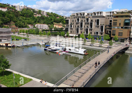 France Rhône-Alpes Lyon Parc de la Confluence nouveau développement urbain, Banque D'Images