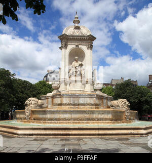 France, Paris, fontaine Saint-Sulpice, Banque D'Images