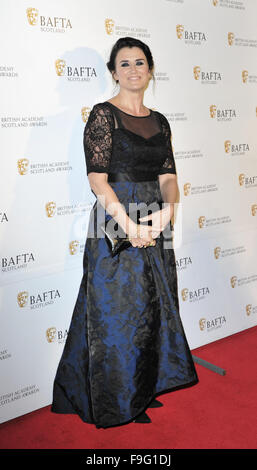 Étoiles et les clients arrivent pour le BAFTA Awards 2015 L'Ecosse à Glasgow. Avec : Dawn Steele où : Glasgow, Royaume-Uni Quand : 15 Nov 2015 Banque D'Images