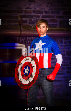 Costume d'uniforme musculaire pour enfants, Avengers Captain America,  Costume de Cosplay super-héros, Halloween, carnaval