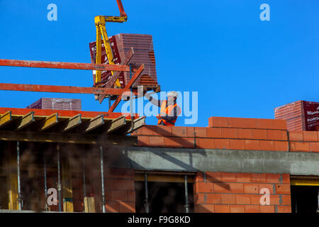 Site de construction d'un nouveau quartier résidentiel, Prague, République Tchèque Banque D'Images