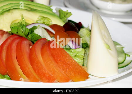 La gastronomie du Costa Rica. Avec salade de cœurs de palmier close-up. Banque D'Images