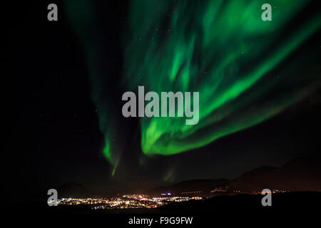 Northern Lights, à proximité du Groenland Nuuk, Octobre 2015 Banque D'Images