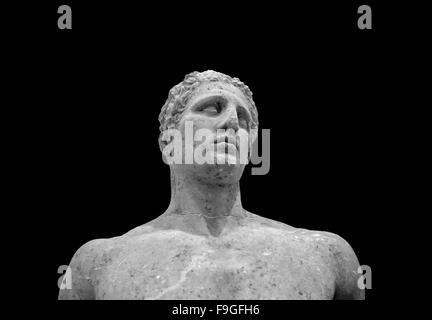 Agias athlète olympique statue (330BC) au Musée archéologique de Delphes, Delphi, Fokida, région du centre de la Grèce Banque D'Images