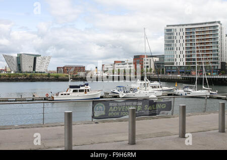 La Belfast Harbour Marina Banque D'Images