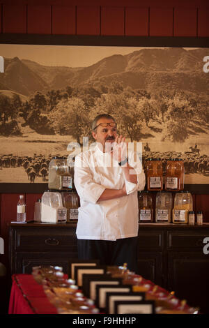 Chef Pascal Gode conférences au Séminaire d'épices BBQ, Bootcamp, The Alisal Guest Ranch, Solvang, Californie Banque D'Images