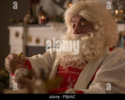 Le Père Noël à la maison de couture Banque D'Images