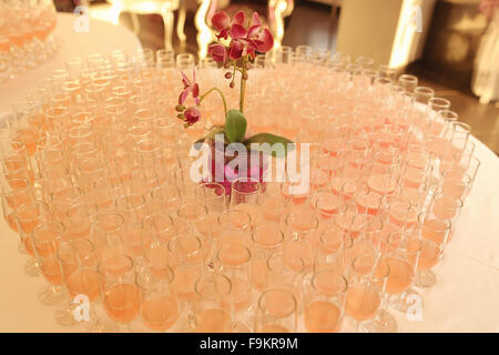 Beaucoup de verres de champagne Banque D'Images