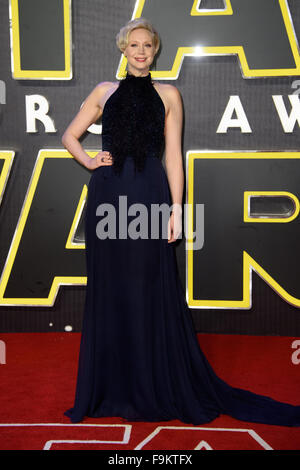 Gwendoline Christie à la 'Star Wars : The Force éveille ' première mondiale à Londres Banque D'Images