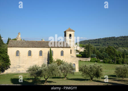 L'Église protestante d'oliviers ou d'Olive Grove Lourmarin dans le Parc Naturel Régional du Luberon Vaucluse provence france Banque D'Images