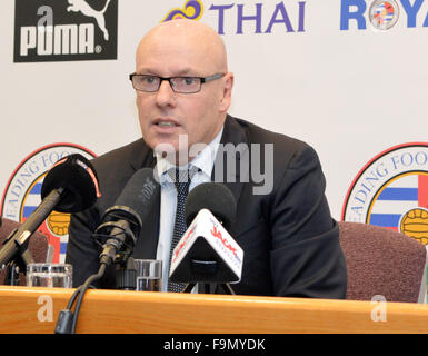 Madejski Stadium, Reading, Berkshire, Royaume-Uni. 17 décembre 2015. Brian McDermott revient à la lecture FC comme manager. Vivienne Johnson/Le papier/Wokingham Alamy Live News Banque D'Images