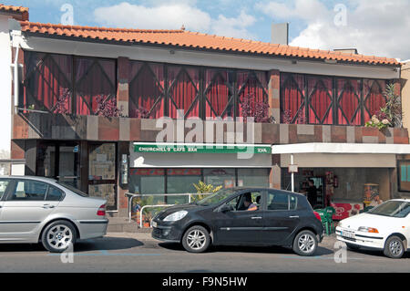 Camara de Lobos, Churchhill's Place Restaurant, Churchill's Holiday House pour la peinture Port, Madeira, Portugal, Banque D'Images