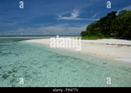 Plage de l'île de Bornéo Sipadan Banque D'Images