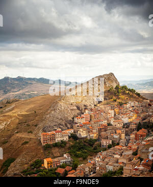 Voir d'Ispica, petite ville de Sicile - Italie Banque D'Images