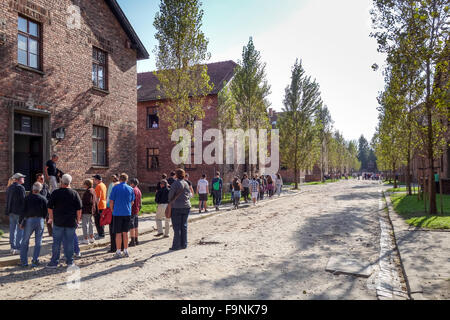 Camp de concentration d'Auschwitz Oswiecim en Pologne Banque D'Images