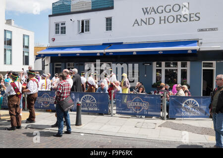 Les artistes de rue du Brighton Festival Fringe à mai 2015 Banque D'Images