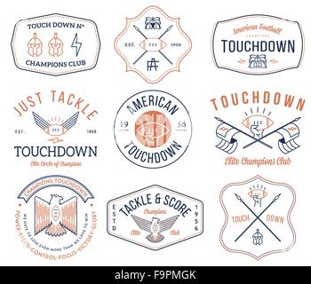 Vector American footballl insignes et écussons Illustration de Vecteur