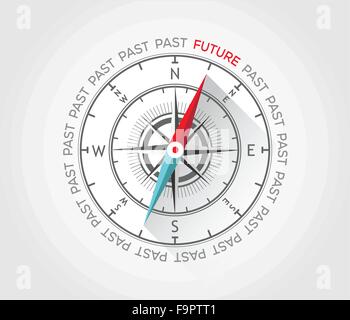 Vector compass sur le marketing et la vie Illustration de Vecteur