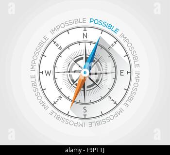 Vector compass sur le marketing et la vie Illustration de Vecteur