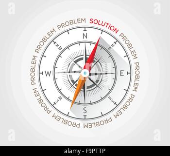 Vector compass sur le marketing et la vie Illustration de Vecteur