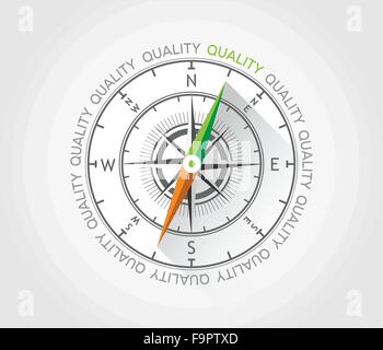 Vector compass sur le marketing et la vie Illustration de Vecteur