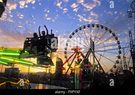 Feria de Grenade. Juste, au cours CorpusChristi.Grande roue de juste,Grenade, Andalousie, Espagne Banque D'Images