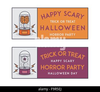 Happy Halloween invitation billets vecteur pour toute utilisation Illustration de Vecteur