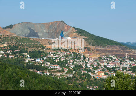 Türkei, Usedom, Schwarzmeerküste Inebolu, Küre, Blick auf die Stadt und das Bergwerk Banque D'Images