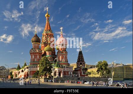 La Cathédrale de Saint Basil, place Rouge, Moscou. Banque D'Images