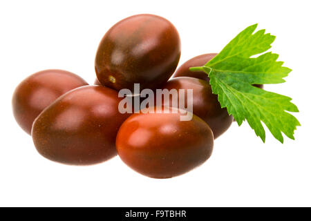 Kumato - tomate cerise noire Banque D'Images
