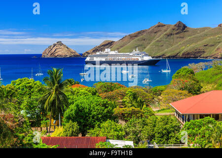 Nuku Hiva, Marquises. Baie de Nuku Hiva. Banque D'Images