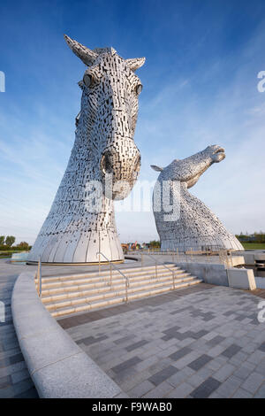 Les Kelpies, Helix Park, Falkirk, Ecosse, Royaume-Uni Banque D'Images